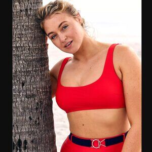 Aerie - Small Wide Strap Scoop Bikini Top - Scarlet
